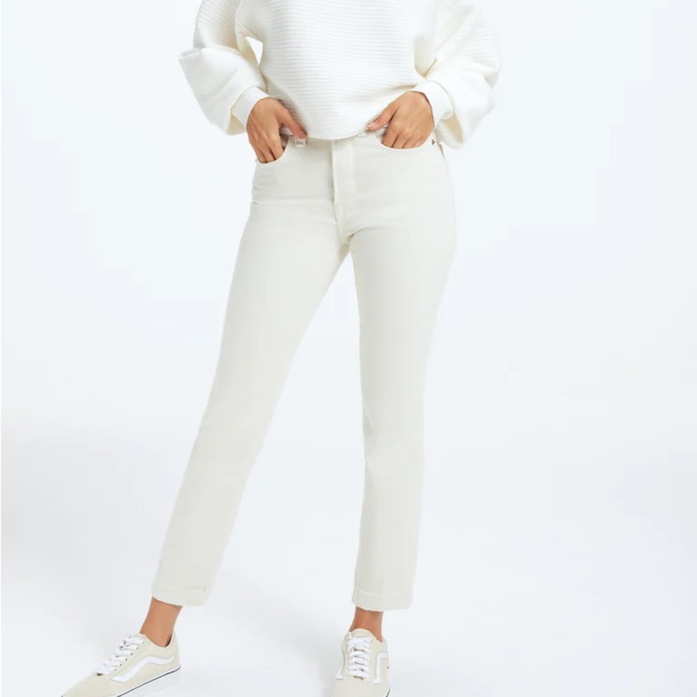 Good American Good Classic High Waist Skinny Fit Jeans White020 Size 14/32 NWT